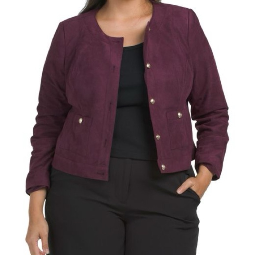 Tahari ASL Plum Blazer for Women